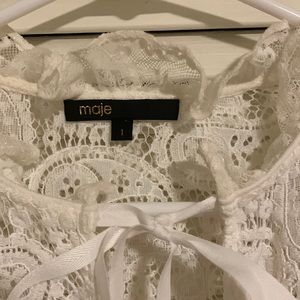 Maje broderie blouse.